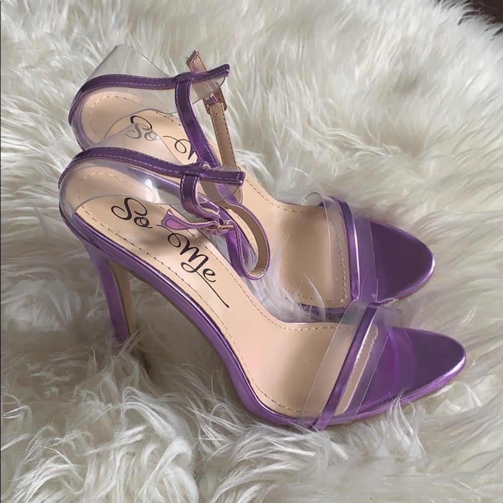 Lavender Strappy Heels